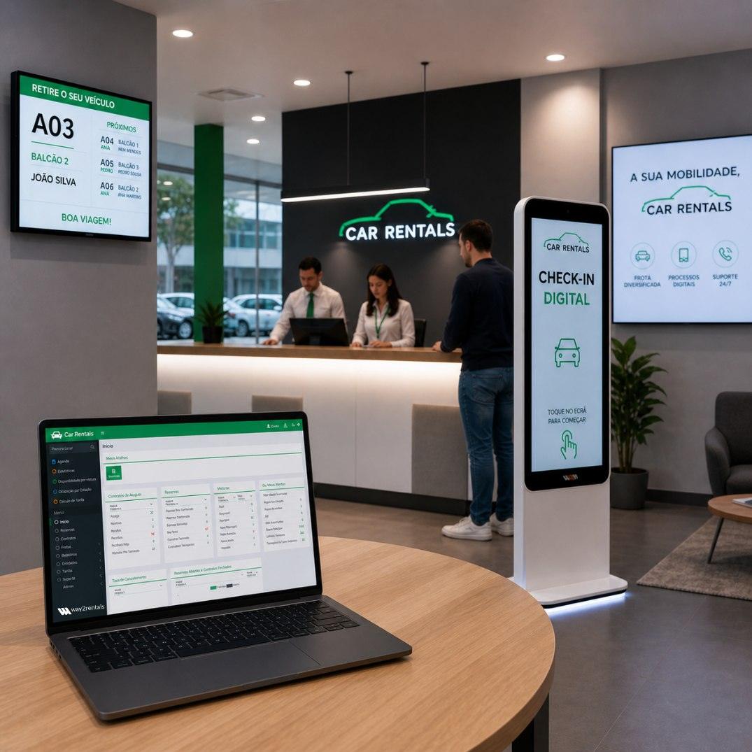 Para complementar o software Way2Rentals, o Grupo W4M disponibiliza um conjunto integrado de soluções tecnológicas que permitem ligar, controlar e otimizar diferentes áreas do negócio, promovendo uma gestão mais eficiente e conectada.