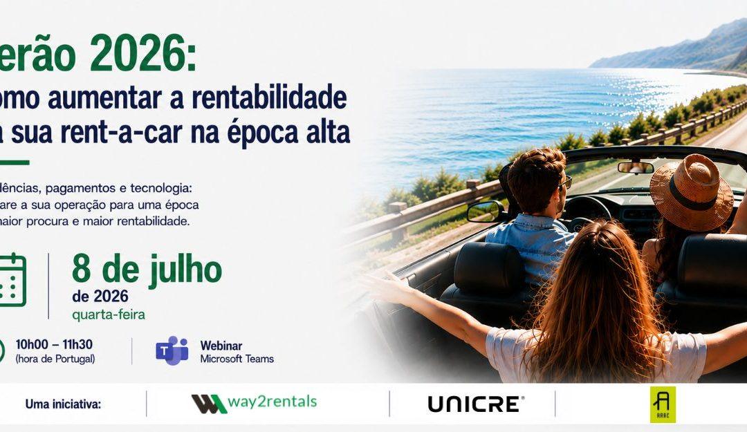 Webinar reúne especialistas para debater a rentabilidade das rent-a-cars na época alta