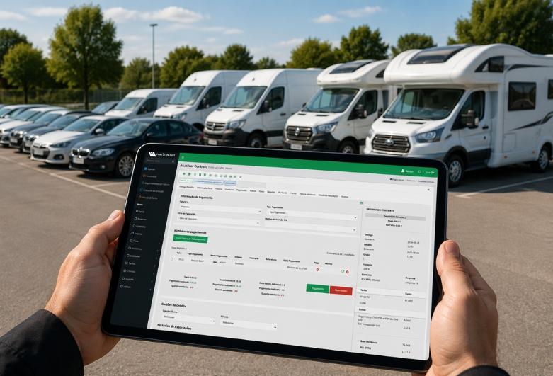 Dashboard Way2Rentals — gestão de frota em tempo real